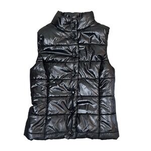 Converse One‎ Star Puffer Vest Black Quilted Full Zip XS